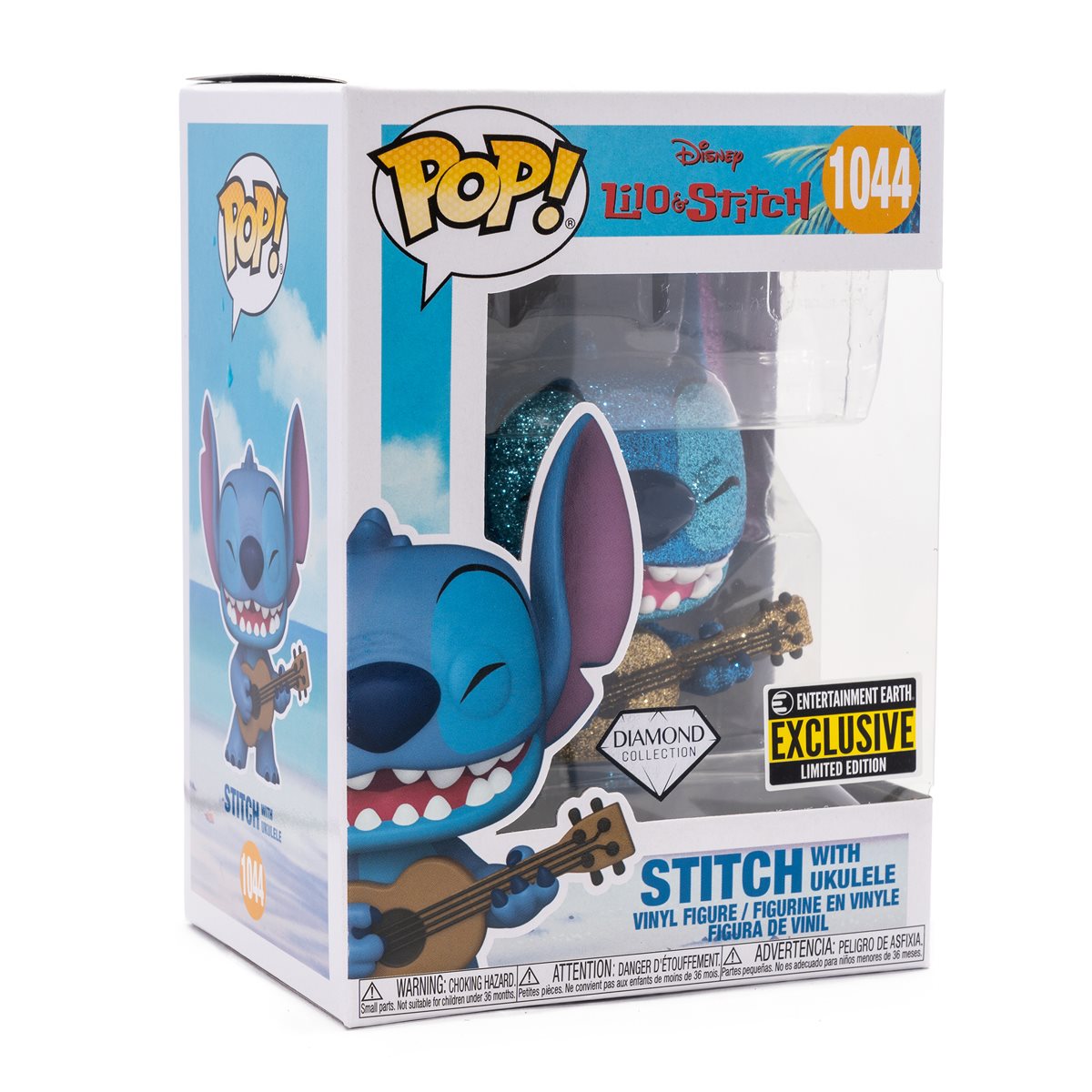 Funko Lilo & Stitch Stitch with Ukulele Diamond Glitter Pop!