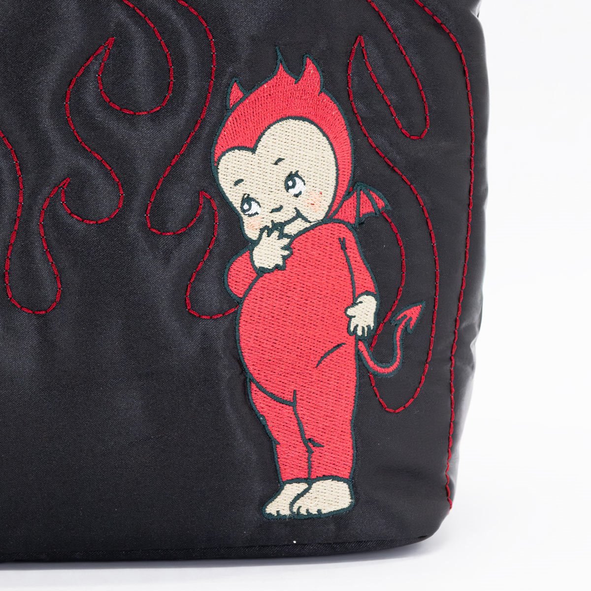 Kewpie Devil Puffy Tote Bag with Angel Acrylic Charm