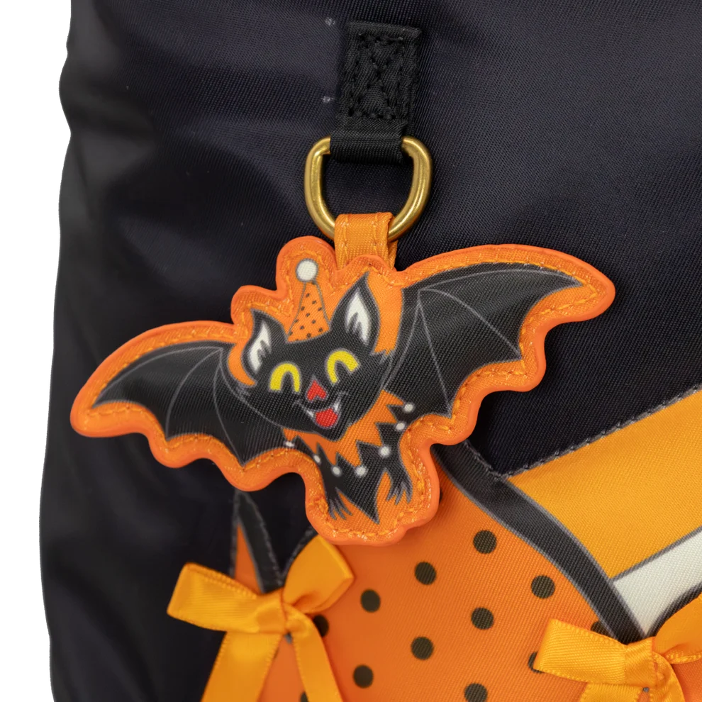 Kewpie Creepy Carousel Oversize Tote Bag with Bat Charm