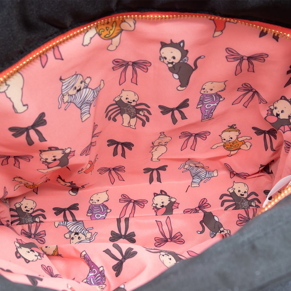 Kewpie Devil Puffy Tote Bag with Angel Acrylic Charm