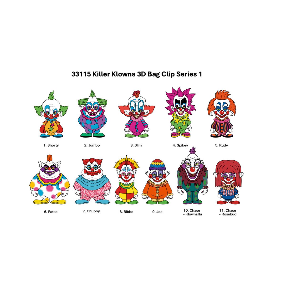 Killer Klowns From Outer Space Series 1 3D Foam Bag Clip Blind-Bag