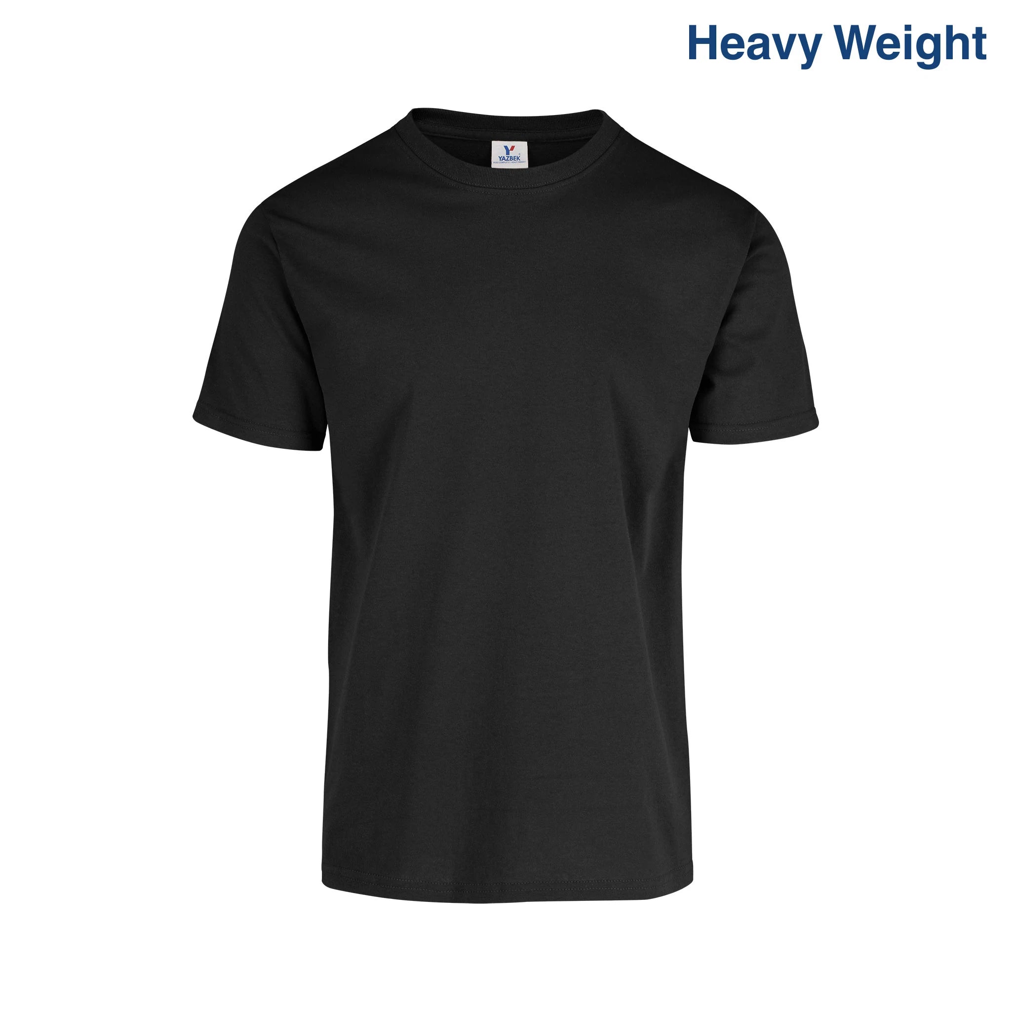 Black Heavy Weight Short Sleeve T-shirt by Yazbek 